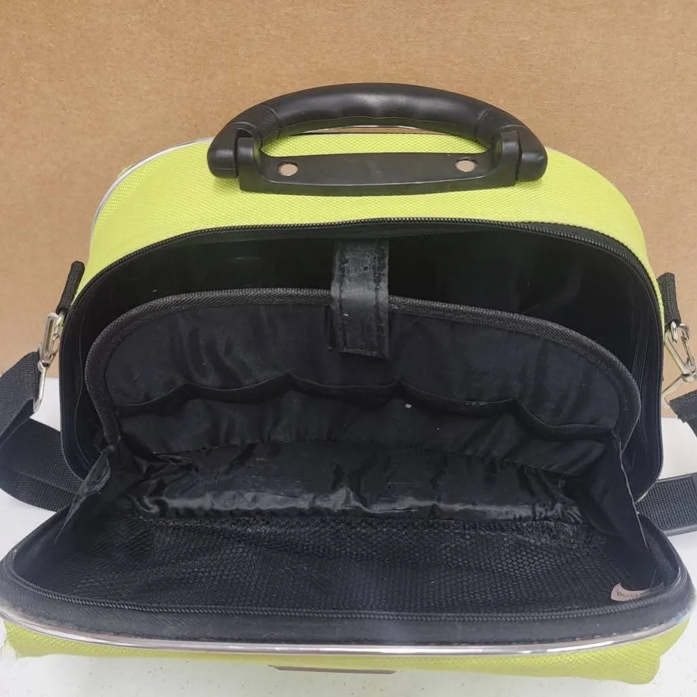 Luca Vergani Makeup Cosmetic Case Travel Bag Chartreuse GreenCarry On Luggage